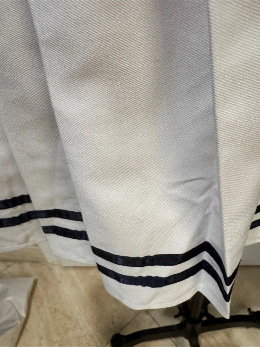 Nautical Anchor V-Neck Tunic Top - Navy and White, Har, Skirt & Scarf